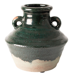 Grand Illusions Dipped Stone Vase with Handles Short